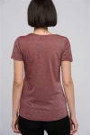 Bordo Bisiklet Yaka Cebi Pullu Kısa Kol Tişört CO-258060768