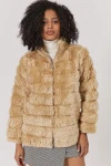 Camel Peluş Suni Kürk Ceket CO-258414152