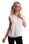 Ekru Damla Garnili Kolsuz Bluz CO-257280169