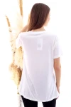 Ekru V Yaka Pul Payet Cepli T-Shirt CO-2520050507