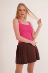 Fuşya Askılı İnce Merserize Triko Bluz CO-2523256231