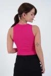 Fuşya Bisiklet Yaka Kaşkorse Bluz CO-2523254307