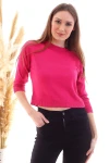 Fuşya Bisiklet Yaka Triko Kazak CO-2520050512