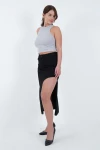 Gri Bisiklet Yaka Kaşkorse Bluz CO-2523254307