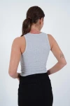 Gri Bisiklet Yaka Kaşkorse Bluz CO-2523254307