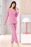 Gül Kurusu Dantel Detaylı Pijama Takımı BCAN-258610FA