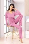 Gül Kurusu Dantel Detaylı Pijama Takımı BCAN-258610FA