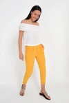 Hardal Beli Lastikli Cepli Havuç Pantolon CO-259132590