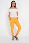 Hardal Beli Lastikli Cepli Havuç Pantolon CO-259132590