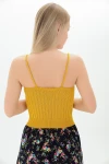Hardal İp Askılı V Yaka Triko Bluz CO-259116168