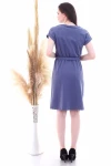 İndigo Beli Kuşaklı Yarasa Kol Elbise CO-259292931