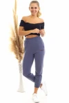 İndigo Yumuşak Dokulu Beli Ve Paçası Lastikli Pantolon CO-2520060629