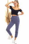 İndigo Yumuşak Dokulu Beli Ve Paçası Lastikli Pantolon CO-2520060629