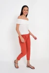 Kiremit Beli Lastikli Cepli Havuç Pantolon CO-259132590