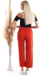 Kiremit Beli Lastikli Duble Paça Pantolon CO-2520343275