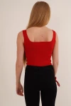 Kırmızı Askılı İnce Merserize Triko Bluz CO-2523256231