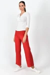 Kırmızı Beli Lastikli Uzun Pantolon CO-259360793