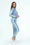 Mavi Üç İplik Kapüşonlu Sweatshirt Ve Cepli Pantolon Alt Üst Takım CO-2522033931