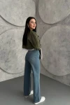 Mavi Yüksek Bel Regular Kesim Jean Pantolon BCNW-251437