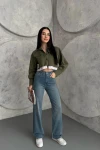 Mavi Yüksek Bel Regular Kesim Jean Pantolon BCNW-251437