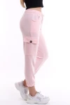 Pembe İki İplik Kargo Cepli Pantolon CO-2521323200