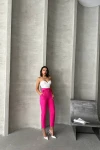 Pembe Kemerli Dokuma Havuç Pantolon BCHN-2525238