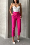 Pembe Kemerli Dokuma Havuç Pantolon BCHN-2525238