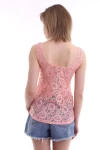 Pudra Geniş Yaka Dantel Bluz CO-2521161667