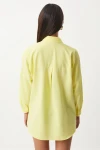 Sarı Oversize Uzun Basic Gömlek BCCL-253000