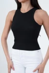 Siyah Bisiklet Yaka Kaşkorse Bluz CO-2523254307
