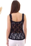 Siyah Dantel Askılı Bluz CO-2520040404