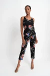 Siyah Saks V Yaka Askılı Crep Bluz CO-259181820