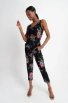 Siyah Saks V Yaka Askılı Crep Bluz CO-259181820