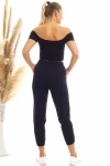 Siyah Yumuşak Dokulu Beli Ve Paçası Lastikli Pantolon CO-2520060629