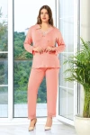 Somon Dantel Detaylı Battal Pijama Takımı BCAN-258812FA