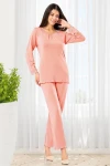 Somon Dantel Detaylı Pijama Takımı BCAN-258607FA