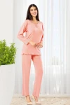 Somon Dantel Detaylı Pijama Takımı BCAN-258607FA