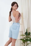 Taş Kruvaze Yaka Kolsuz Tasarım Bluz CO-2523254137