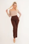 Taş Madonna Yaka Bilek Yırtmaçlı Uzun Kol Bluz CO-2523254221