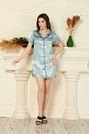 Yeşil Lingerie Saten Ara Biyeli Tunik BCAN-255102FA