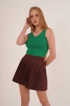 Yeşil Merdiven Yaka Triko Bluz CO-2523256336