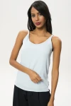 Bebe Mavisi Askılı Astarlı Krep Bluz BCBSK-25650-2171