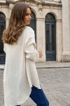 Bej Düğmeli Oversize Uzun Kollu Gömlek BCBSK-25700-3443