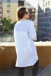 Beyaz Mevsimlik Rahat Kesim Hafif Ceket BCBSK-25700-3441
