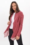 Bordo Şal Yaka Hırka CO-259434343