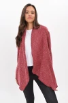 Bordo Şal Yaka Hırka CO-259434343
