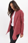 Bordo Şal Yaka Hırka CO-259434343