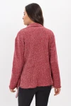 Bordo Şal Yaka Hırka CO-259434343
