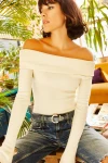 Ekru Madonna Yaka Bluz BCBSK-25700-K7495