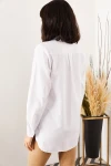 Ekru Oversize Dokuma Gömlek BCBSK-25700-K6014